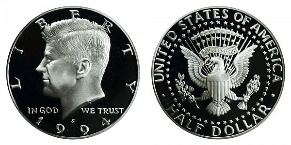 1994 S Silver Kennedy Half Dollar Proof 