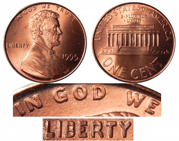 1995 Doubled Die Lincoln Memorial Cent Penny