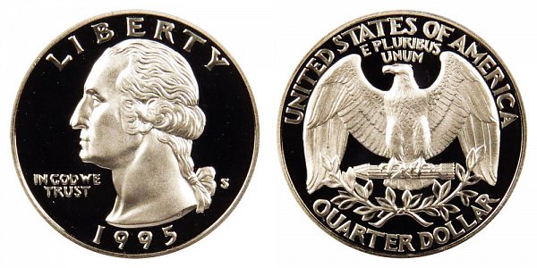 1995 S Silver Washington Quarter Proof