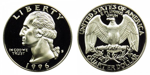 1996 S Silver Washington Quarter Proof 