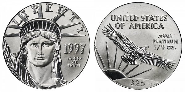 1997 Quarter Ounce American Platinum Eagle - 1/4 oz Platinum $25 