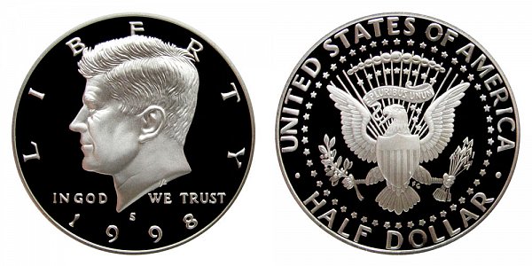 1998 S Silver Kennedy Half Dollar Proof 