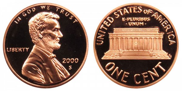 2000 S Lincoln Memorial Cent Penny Proof