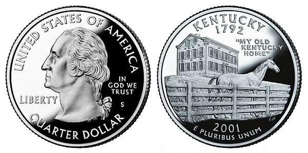 2001 S Proof Kentucky State Quarter
