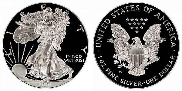 2001 W Proof American Silver Eagle