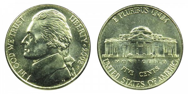 2002 P Jefferson Nickel