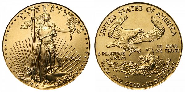 2002 Quarter Ounce American Gold Eagle - 1/4 oz Gold $10 