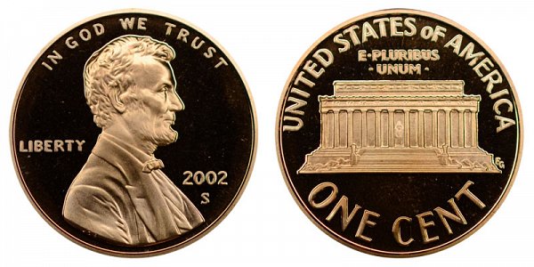 2002 S Lincoln Memorial Cent Penny Proof