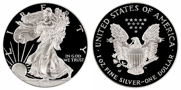 2002 W Proof American Silver Eagle