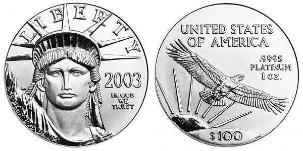 2003 One Ounce American Platinum Eagle - 1 oz Platinum $100 