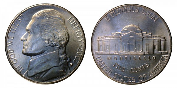 2003 P Jefferson Nickel