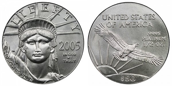 2005 Half Ounce American Platinum Eagle - 1/2 oz Platinum $50 