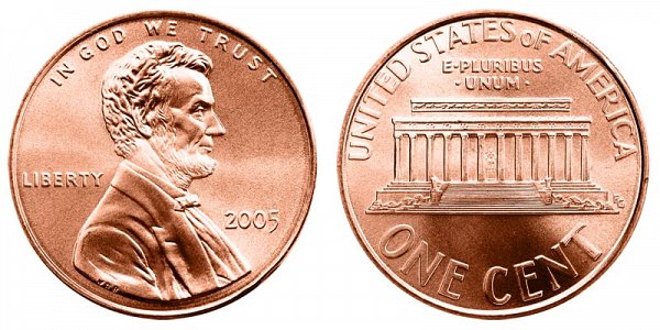 2005 Lincoln Memorial Cent Penny
