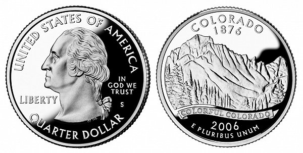 2006 S Proof Colorado State Quarter