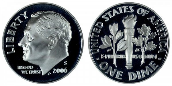 2006 S Silver Roosevelt Dime Proof