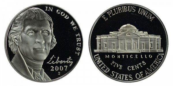 2007 S Jefferson Nickel Proof