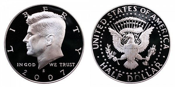 2007 S Silver Kennedy Half Dollar Proof