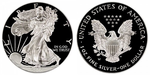 2007 W Proof American Silver Eagle