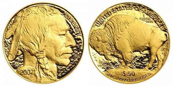 2007 W Proof One Ounce Gold American Buffalo - 1 oz Gold $50 