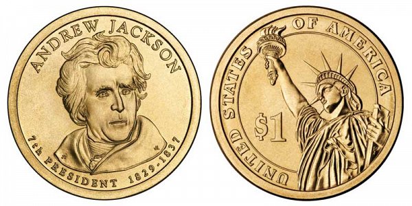 2008 D Andrew Jackson Presidential Dollar Coin