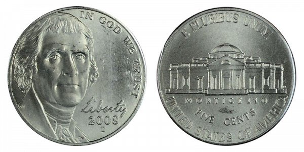 2008 D Jefferson Nickel