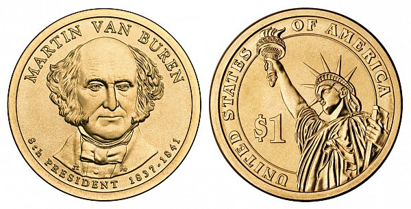2008 D Martin Van Buren Presidential Dollar Coin