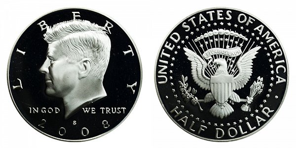 2008 S Silver Kennedy Half Dollar Proof