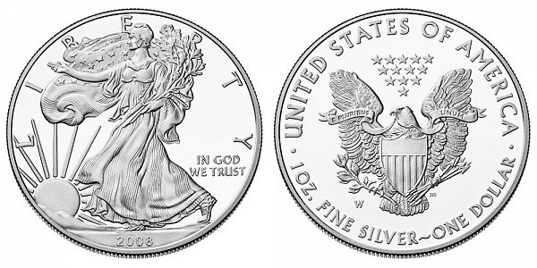 2008 W Proof American Silver Eagle