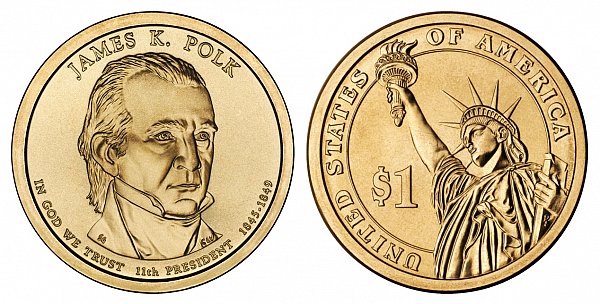 2009 D James K. Polk Presidential Dollar Coin