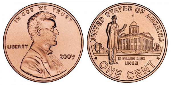 2009 Lincoln Bicentennial Cent - Professional Life in Illinois Penny