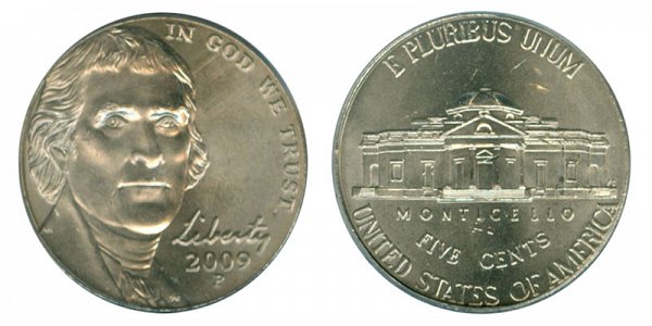 2009 P Jefferson Nickel 