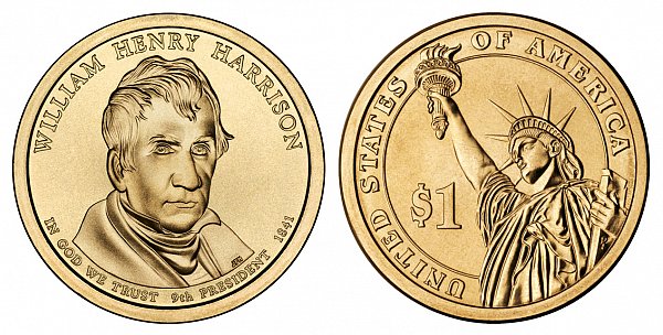 2009 D William Henry Harrison Presidential Dollar Coin