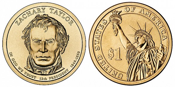 2009 P Zachary Taylor Presidential Dollar Coin