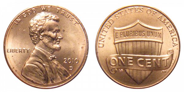 2010 D Lincoln Shield Cent Penny 