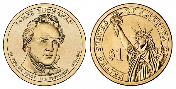 2010 P James Buchanan Presidential Dollar Coin
