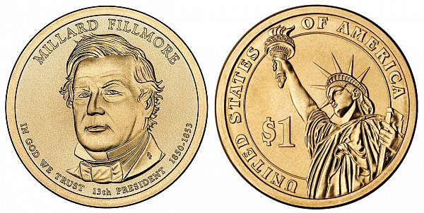 2010 D Millard Fillmore Presidential Dollar Coin