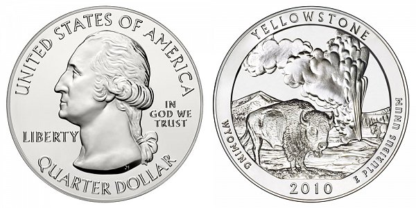 2010 Yellowstone 5 Ounce Bullion Coin - 5 oz Silver 
