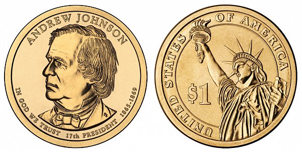 2011 D Andrew Johnson Presidential Dollar Coin