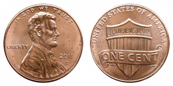 2011 D Lincoln Shield Cent Penny