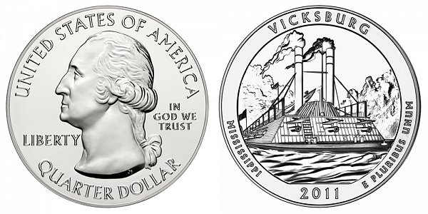 2011 Vicksburg 5 Ounce Bullion Coin - 5 oz Silver
