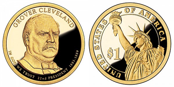 2012 S Proof Grover Cleveland 1st Term Presidential Dollar Coin 