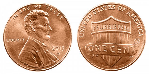 2013 D Lincoln Shield Cent Penny
