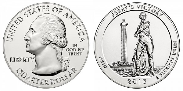 2013 Perrys Victory 5 Ounce Bullion Coin - 5 oz Silver 