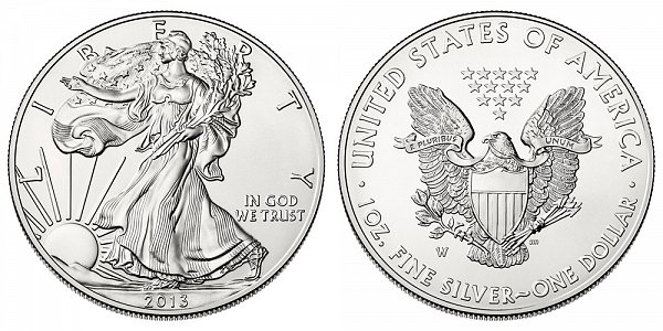 2013 W Burnished Uncirculated American Silver Eagle