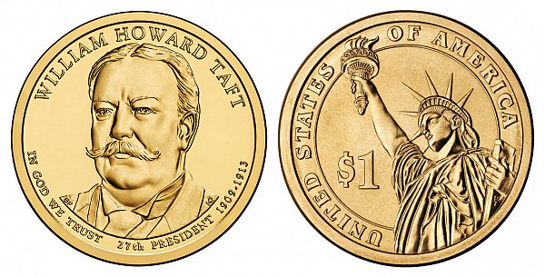 2013 P William Howard Taft Presidential Dollar Coin