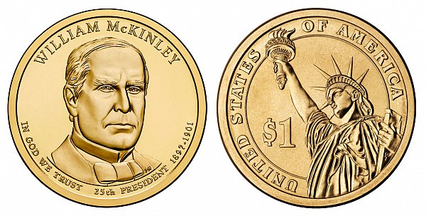 2013 D William McKinley Presidential Dollar Coin