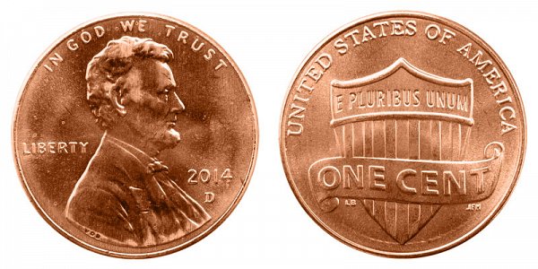 2014 D Lincoln Shield Cent Penny 
