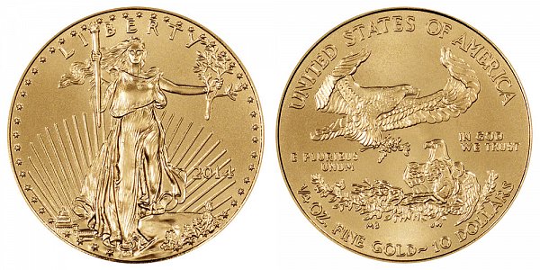 2014 Quarter Ounce American Gold Eagle - 1/4 oz Gold $10 