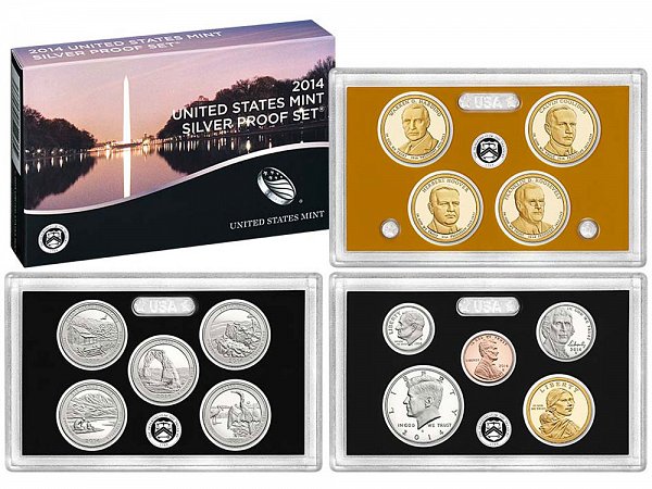 2014-S United States Silver Proof Set - 14 Piece Set - All Coins