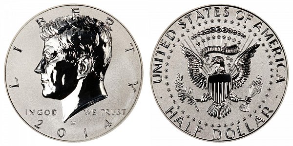 2014 W Silver Reverse Proof Kennedy Half Dollar